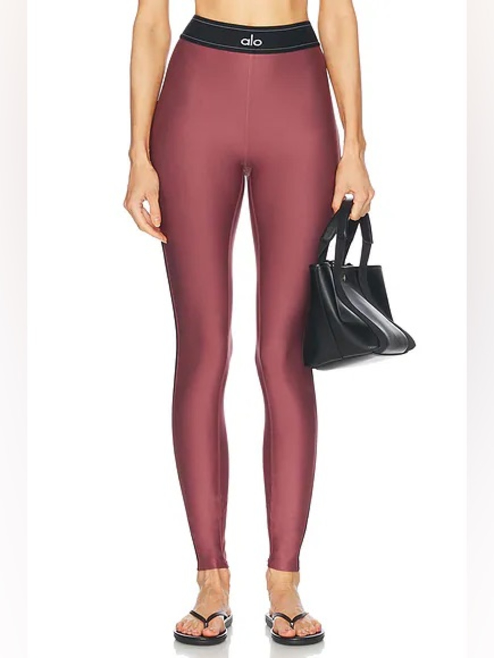 Like New ALO Yoga Suit Up Legging in Burgundy Truffle size small